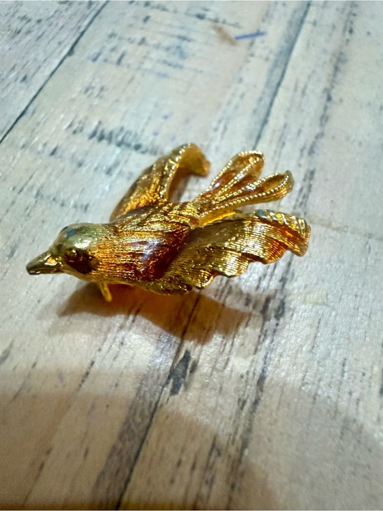 Jewelry - Vintage Gold Tone Bird Scatter Pin Lapel Brooch Mid-Century Mini 1”